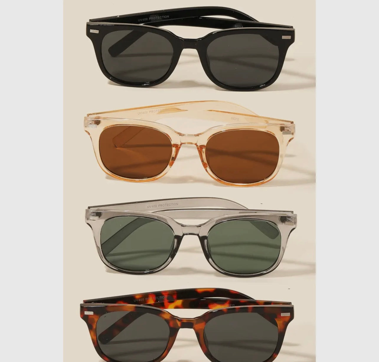 Clear Resin Frame Sunglasses