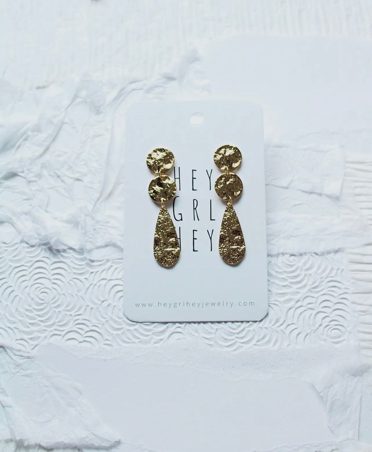 Hammered Gold Bronwyn Earrings