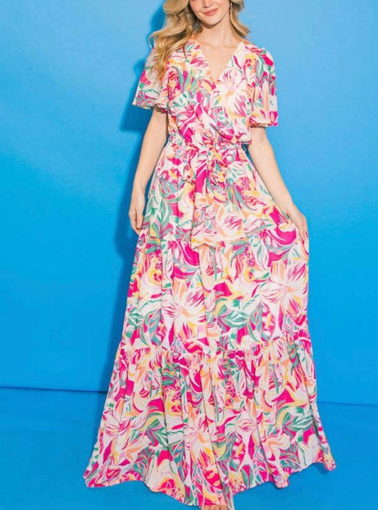 Printed Woven Maxi Dress